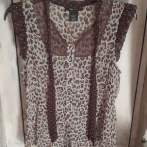 BCBG malaria polyester sleeveless blowse